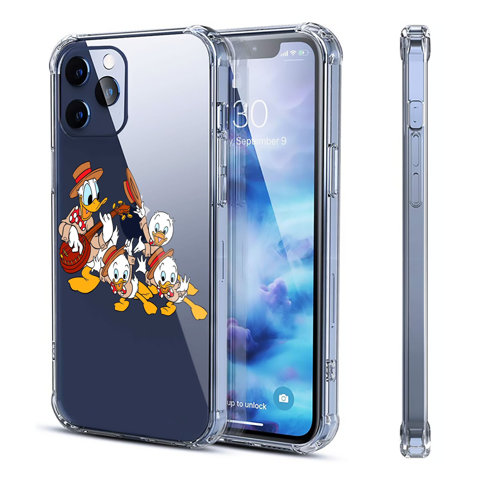 （画像用） ミッキーマウス Mickey Mouse 【iPhone 12シリーズ対応】透明スマホケース（クリアソフトケース）